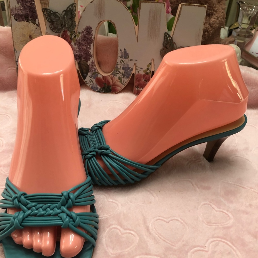 AnnTaylorLoft Size8 1/2M Slides Heel OpenToe Shoes